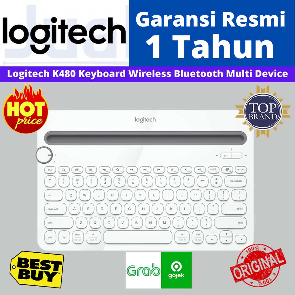 Keyboard Logitech K480 Wireless Bluetooth Multi Device