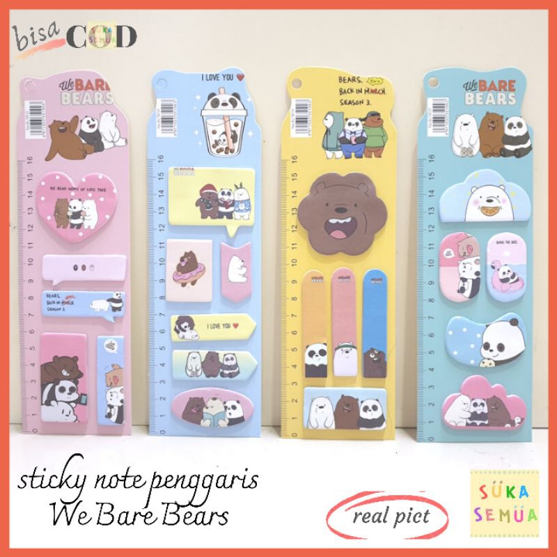 

Sticky Note WBB We Bare Bear Penggaris // Label Nama Pembatas Buku Halaman Notes Memo Beruang ( icon Miniso ) - stationery lucu murah unik - gift perlengkapan sekolah anak cewek cowok - COD ( GoSend Bandung )