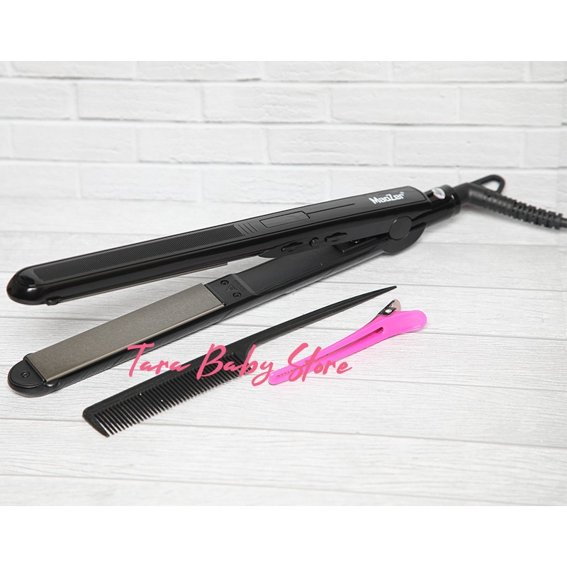 Tarababystore I Catokan Maozer 9955 Plat Keramik Slim Curly Lurus Catok 2in1 Digital Hair Straighten