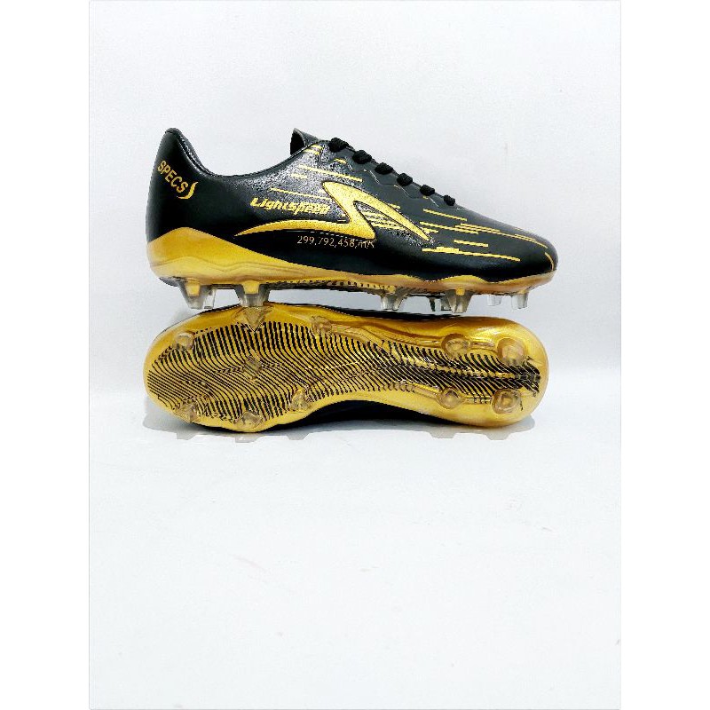 sepatu bola specs alpha out dor terbaru sepatu bola LEIGHTSPEED REBORN IN HITAM MERAH/HITAM GOLD( COD )-LS HITAM GOLD BOLA