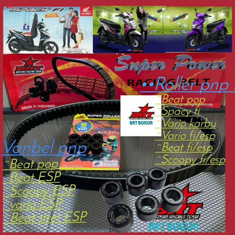 ROLLER + VANBELT BRT BEAT ESP BEAT POP SCOOPY ESP BEAT STRET ESP 2015-2019 SPACY FI BEAT FI LOLER RORER ROLER 7 8 9 10 11 13gram CLD BRT TDR KAWAHARA SSS KYTACO PASTROLLER KAWAHARA DAYTONA TDR KTC ROLLER RACING ROLLER RACING KIRIAN CVT KIRIAN BEAT FI KIRI