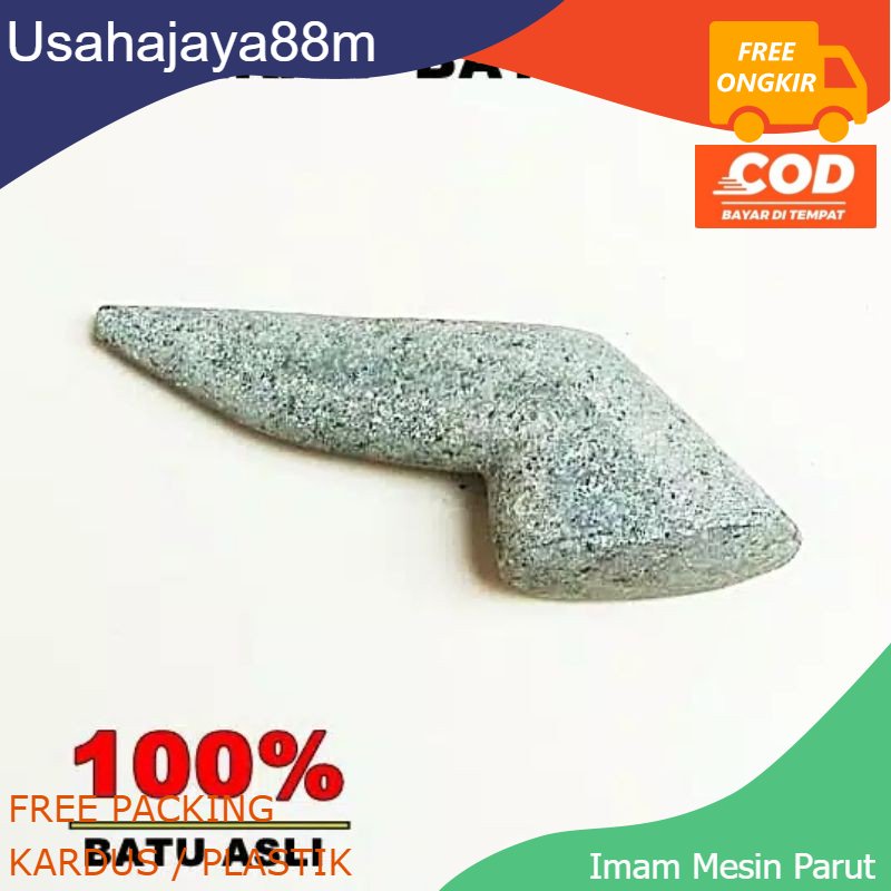 Ulekan Batu Besar Asli 100% Munthu / uleg - ulek / penumbuk bumbu/ cowek/ cobek 100% asli batu sunga