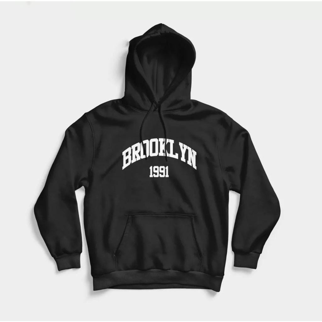 COD-Jaket Sweater Hoodie Broklyn 1991 Logo Full Bordir Original Distro - Sweater Hoodie Jumper Broklin Texs Bordir Bahan Flece