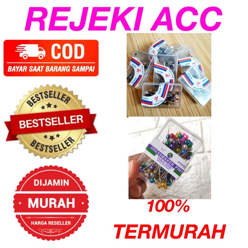 jarum pentul mini dan besar / jarum pentul hijab 1 box