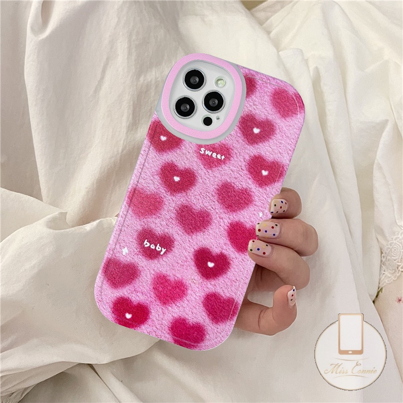 Xiaomi Redmi 12C POCO F4 M3 POCO X3 Pro NFC K40s Note 10 10S 10 Max Plus 8 9 Pro 8 11 9 Redmi A1 10C 10 9T 9A 9C NFC INS Fashion Pink Love Heart Case Sweater Pattern Lembut Sarung TPU