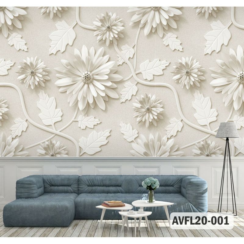 Wallpaper Custom Floral Wallpaper Custom Bunga 3D Wallpaper Floral 3D