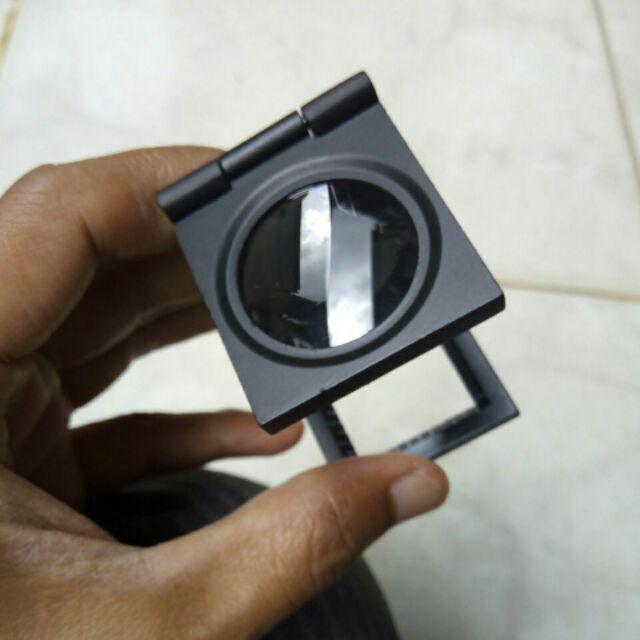 Kaca Pembesar Lipat, Magnifier Stainless , Besi