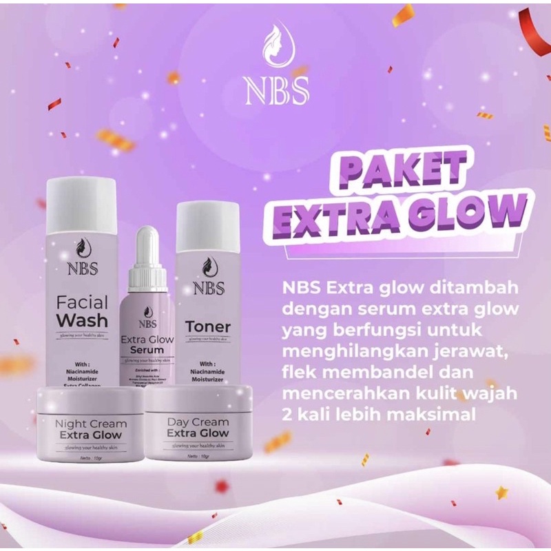 NEW  BISA COD NBS EXTRA GLOW PLUS SERUM/NBS SKINCARE/NBS PAKET EXTRA GLOW SERUM/NBS EXTRA GLOW TERBA