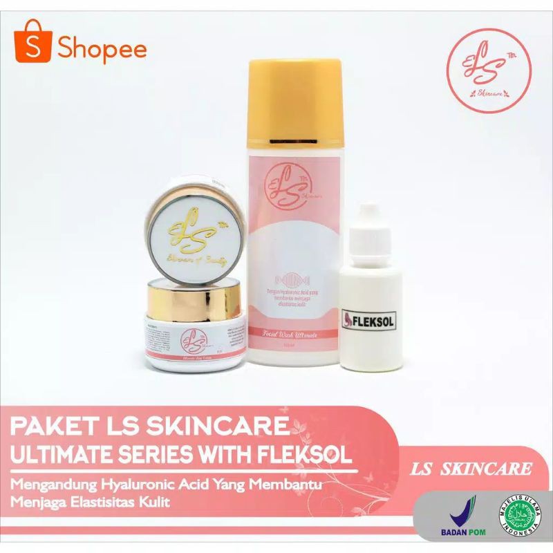 SKIN CARE Cream Pemutih Wajah Ultimate BPOM Kosmetik Kecantikan Pembersih Flek LS SKINCARE(eLStm)