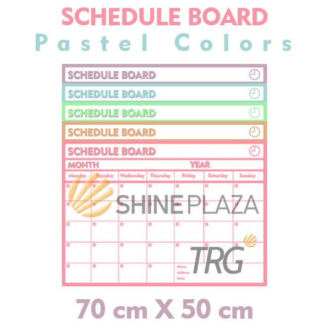 

Diskon Jumbo / 8DK7Y Schedule Board Pastel TRG - Papan Jadwal Papan Whiteboard Flexible TRG - Monthly Planner TRG //Super Promo