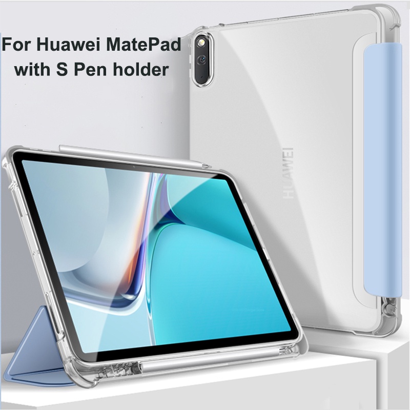 Huawei matepad 11 T10 T10s matepad se 10.4 refresh 2022 pro 10.8 V6 V7 10.4 Honor X6 soft case Dengan Pensil case flip cover Kulit Lembut Silikon shockproof pen case cover matte