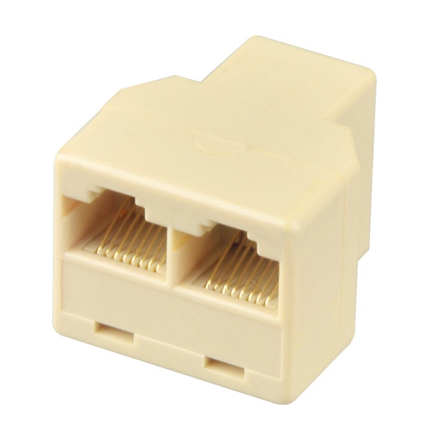 Barel Spliter Splitter Pembagi Cabang UTP Lan RJ45 RJ 45 Double 2 Port