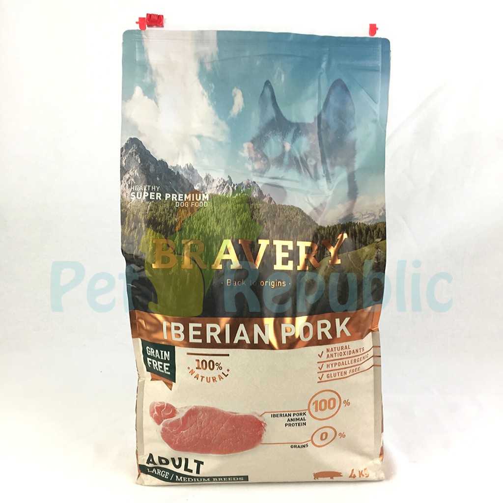

BRAVERY Makanan Anjing Medium Adult Dog IBERIAN PORK 4kg