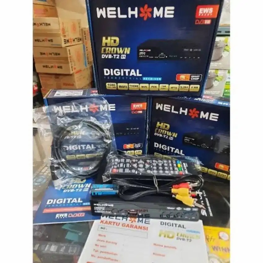 Set Topbox Tv Digital Welhome DVB T2 EWS UHF HD set topbox tv analog ke digital / set topbox tv digital untuk tv tabung / stb tv digital murah / set box tv digital murah / set box tv digital / set top box tv Bisa Youtube BAYAR DITEMPAT GRATIS ONGKIR