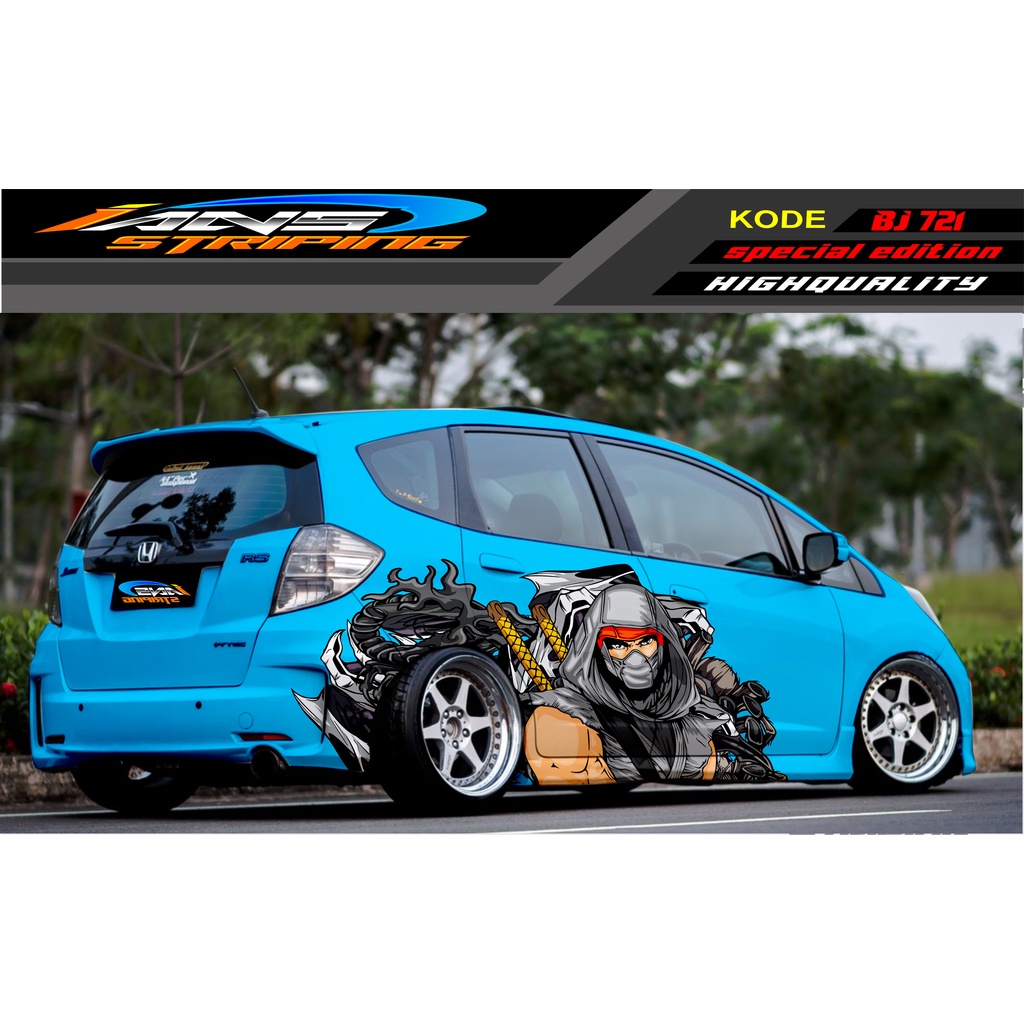 VARIASI STICKER MOBIL HONDA BRIO, JAZZ RS, MOBILIO, AGYA, YARIS, ATOS / STICKER MOBIL