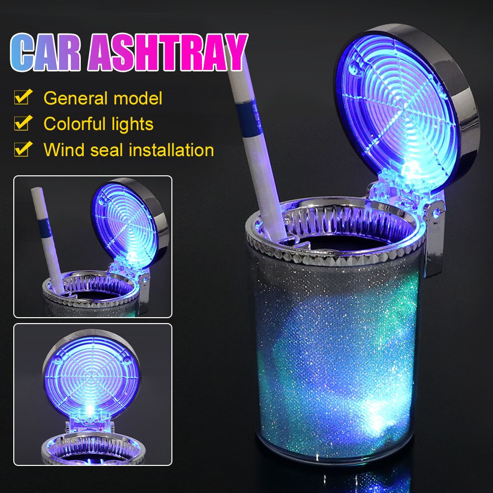 Asbak Mobil Premium LED RGB Portable Car Ashtray Cup Asbak Abu Rokok