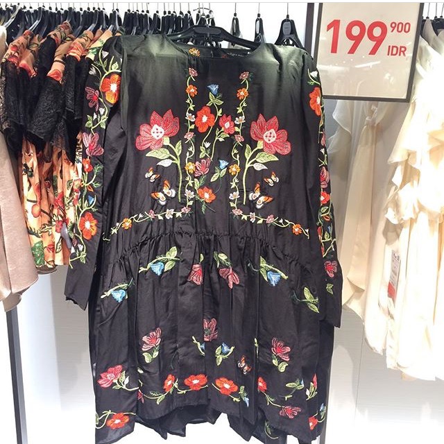 Dress zara bordir nagita slavina