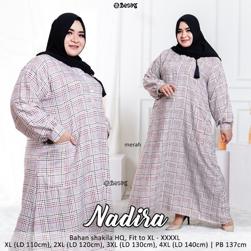 Nadira Maxy Gamis Shakila Super Jumbo