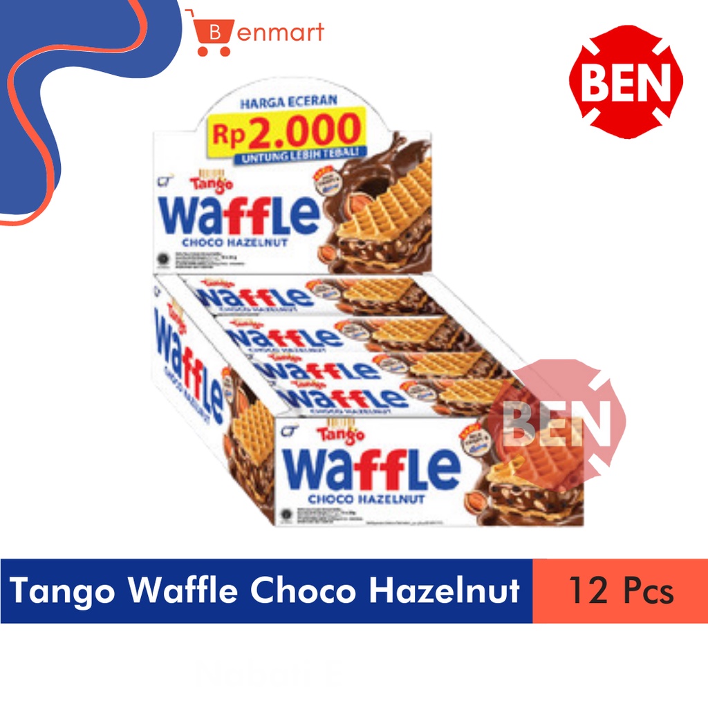 

Tango Waffle CHOCO HAZELNUT 1 Box 12 Pcs Wafle Coklat Chocolate 2000