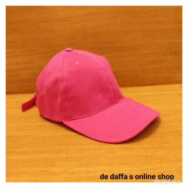 Topi Baseball Dewasa Polos  warna pink muda Wanita Casual Sport - Pink muda