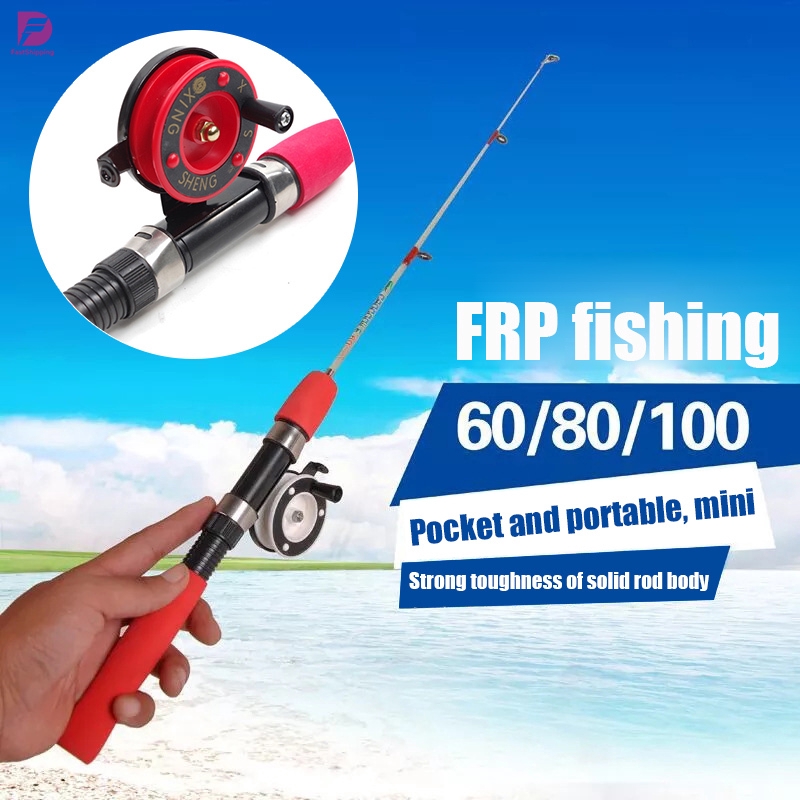 Fs Frp Fishing Rod Ice Fishing Rod Sea Fishing Rod Straight Spinning Rod Short Portable Fishing G Shopee Indonesia