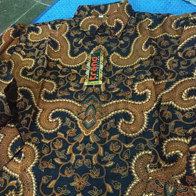 Kipas Kemeja Batik Hitam Lengan Panjang Batik Pria Terlaris Reguler M L Xl