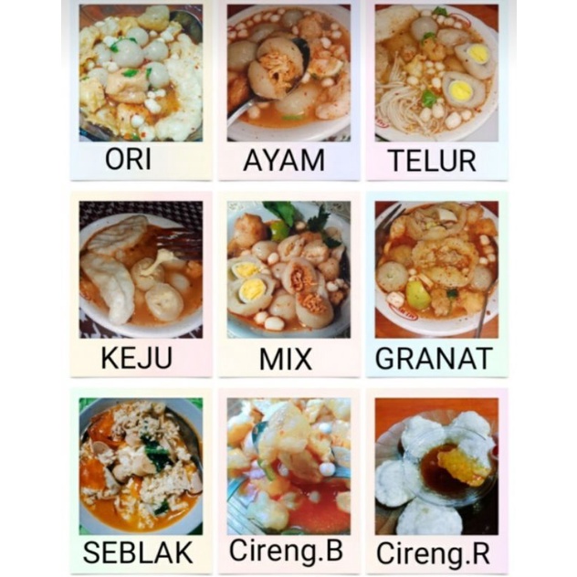 

Aneka Rasa Bakso Aci (BOCI), Seblak, Cireng, Tom Yum