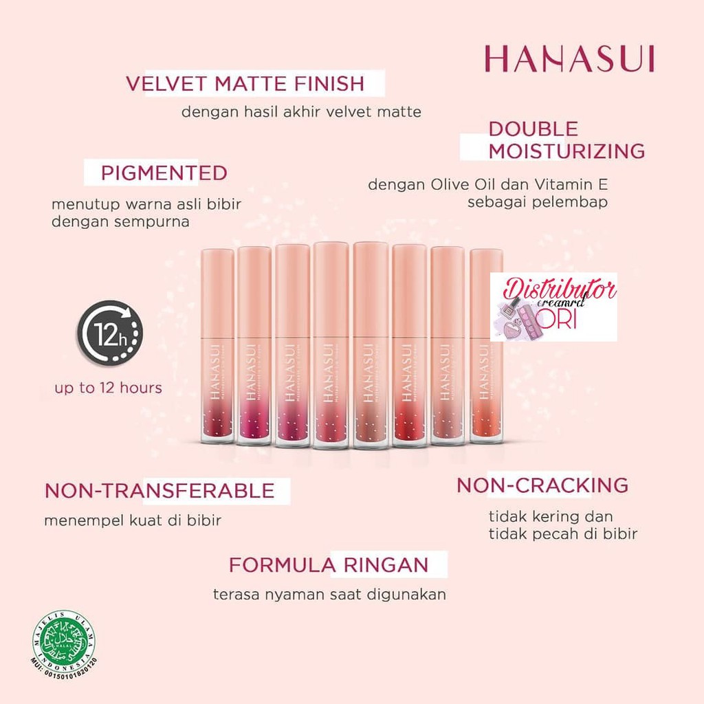 Hanasui Mattedorable Lip Cream BOba | Matte Dorable LipCream bibir &amp; blush on|lip and cheek