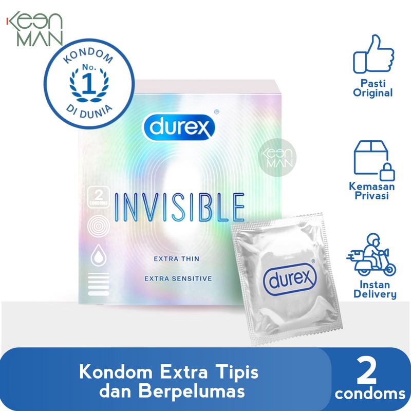 Kondom Durex Invisible isi 2 Pcs - Kondom Tipis Durex