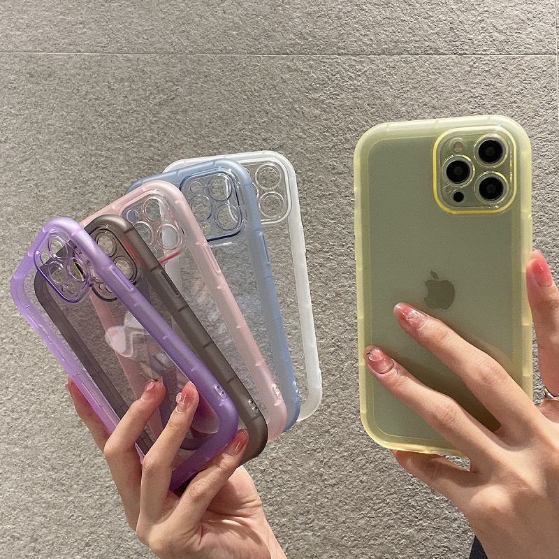 Case TPU Transparan Shockproof Multi Warna Permen Untuk iPhone 13 Pro max xr 11 12 xsmax