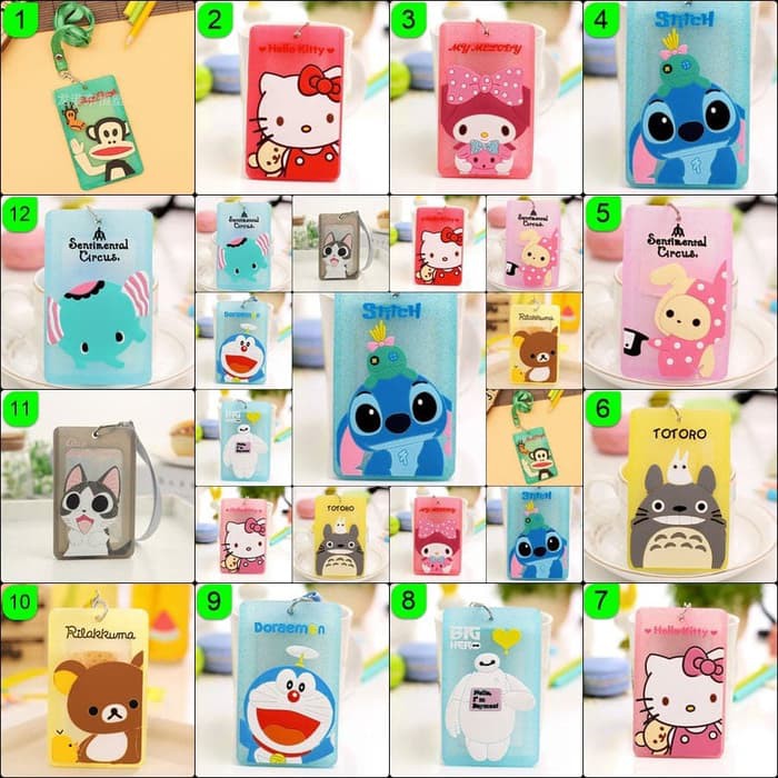 

OT011 Gantungan Kartu ID Tempat Kartu Cartoon Name Tag ID Card Holder Emoney Tap card KTP ATM
