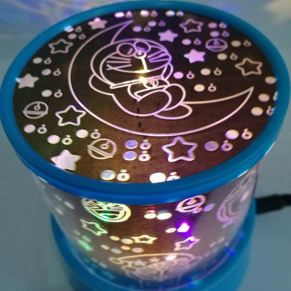 LAMPU TIDUR PROYEKTOR STAR MASTER PUTAR MUSIK KARAKTER DORAEMON BULAN BINTANG OCEAN (musik+muter)