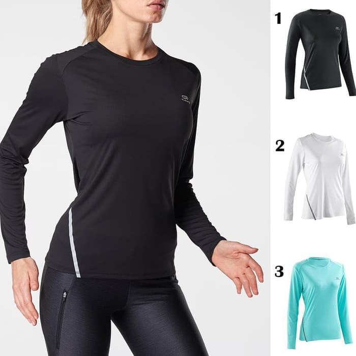 MURAH  Decathlon Baju Running Wanita Lengan Panjang Baju Olahraga Wanita