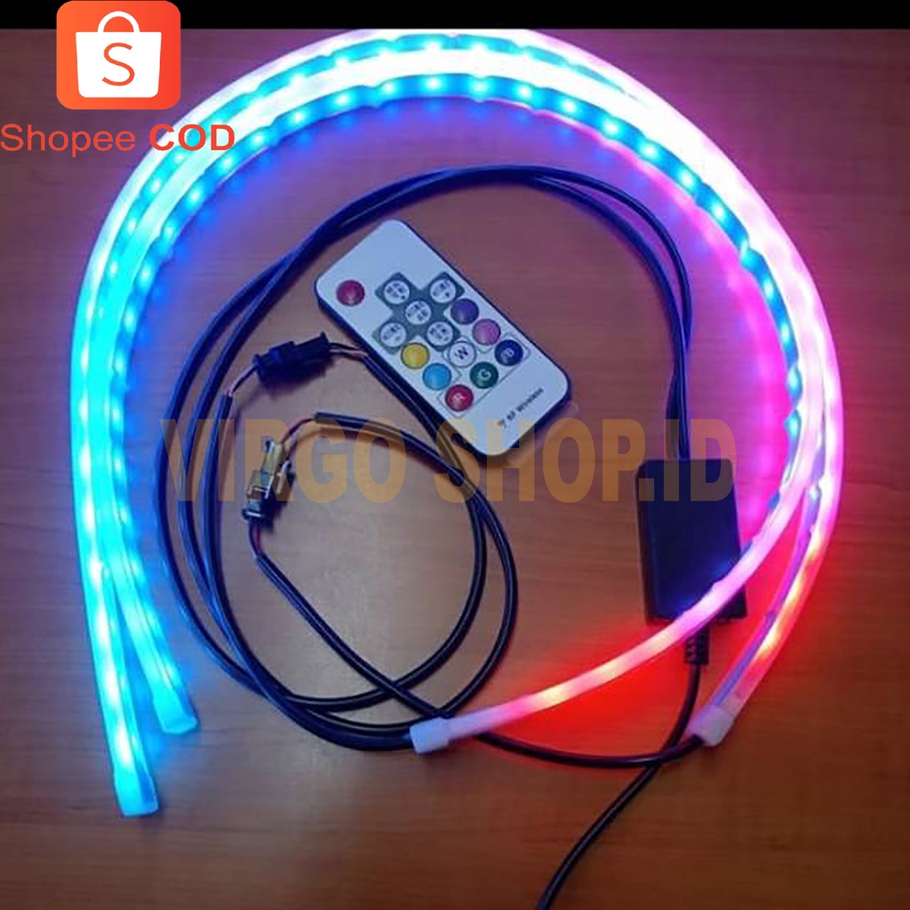 LED SLIM ALIS LED FLEXIBLE 30CM 45CM 60 CM DRL FLEKSIBLE 60CM RGB + REMOTE SIGN / Lampu Alis / Lampu Led / Lampu / Lampu Led Alis / Lampu Led Fleksibel / Led / Lampu Rgb / Lampu Fleksibel