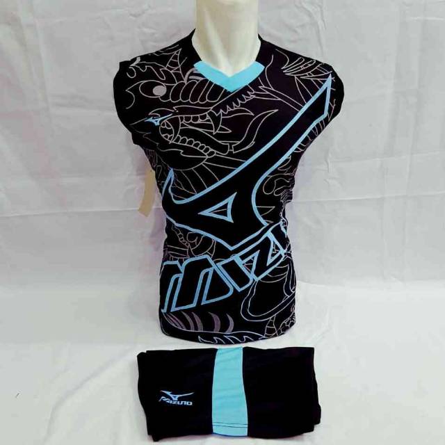 Setelan singklet kaos volly mizuno terbaru