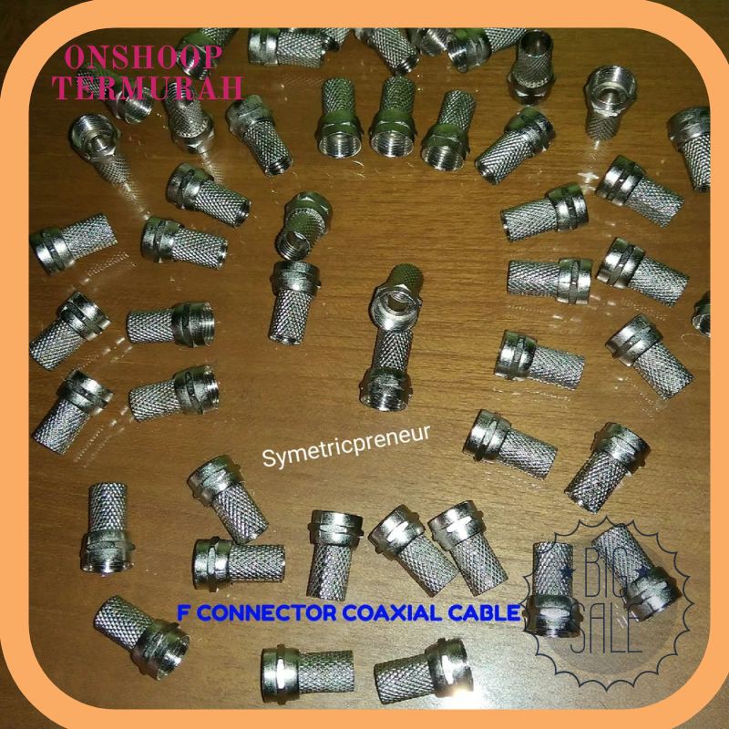 Termurah CONECTOR F  RG6 DRAT   F KONEKTOR DRAT KABEL COAXIAL PARABOLA   CCTV   CATV DLL Terlaris