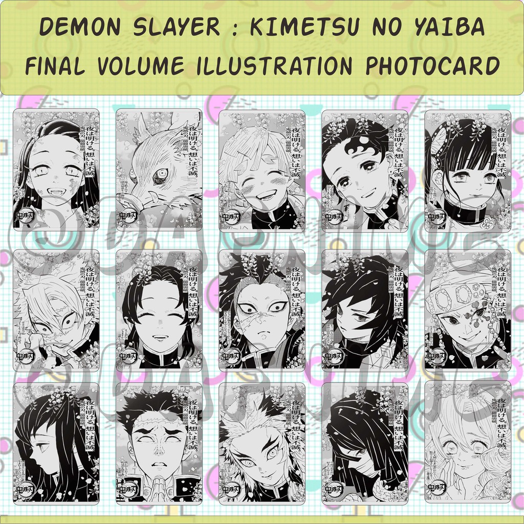 PHOTOCARD DEMON SLAYER KIMETSU NO YAIBA FINAL VOLUME ILLUSTRATION EDITION