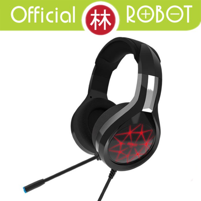 Robot RH-G10 Wired 7 Colour Led Light Gaming Headphone Black