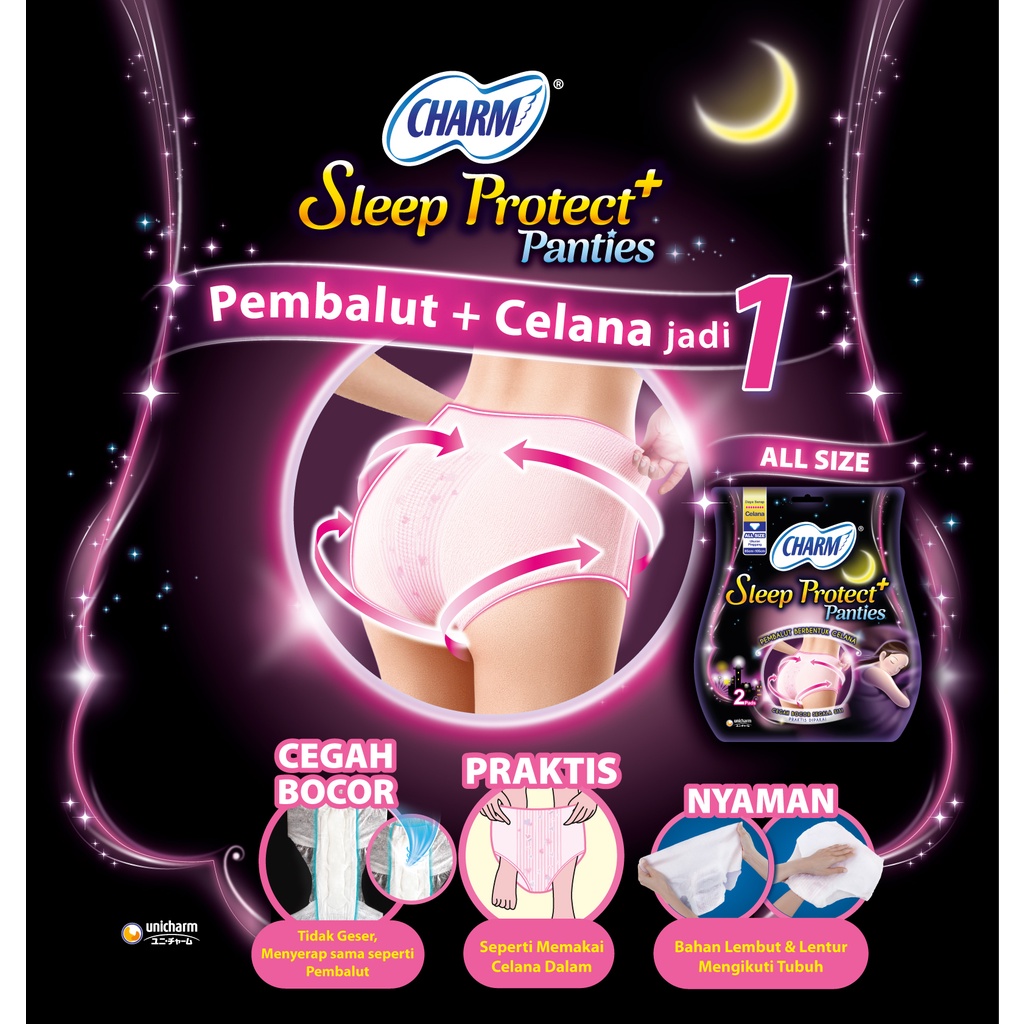 CHARM SLEEP PROTECT PANTIES 85-105CM