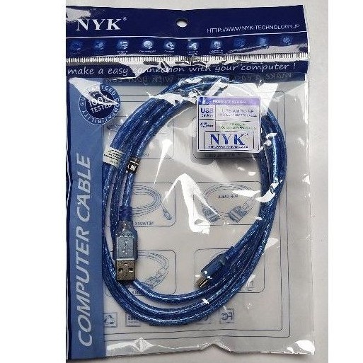 KABEL USB CHARGER STIK PS3 DAN PS4 MERK NYK Biru panjang 1.5m