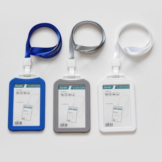 

[DISCOUNT MZY52] Bantex Cobalt Blue Dual Side ID Card Holder Lanyard Portrait 8881 Produk