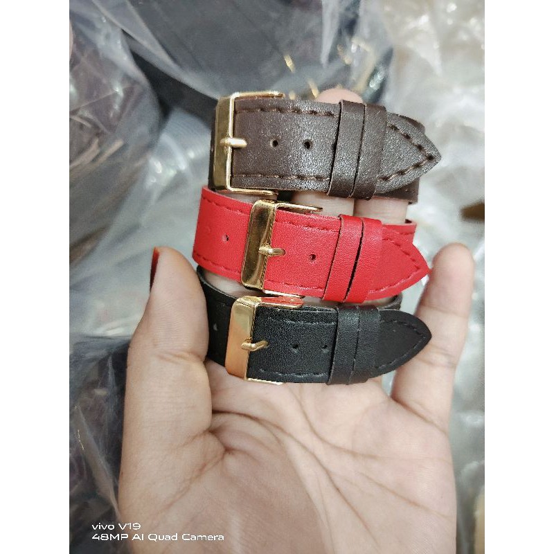 gelang sabuk kulit jaitan / kulit jeruk 2cm