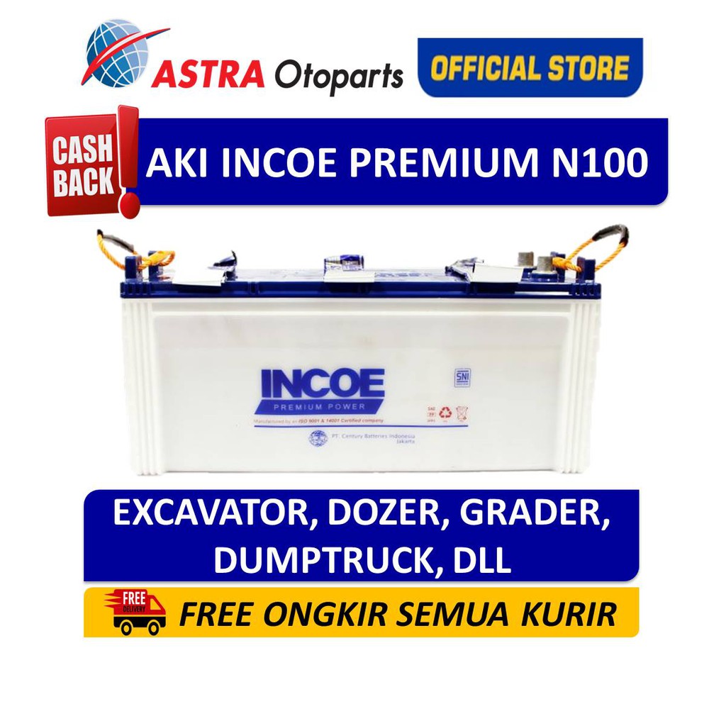 Aki Mobil Maintenance Free INCOE N100 12V 100Ah