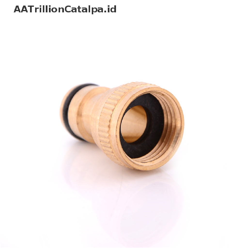 (AATrillionCatalpa) Adaptor Konektor Selang Air 1 / 2 &quot;Bahan Kuningan