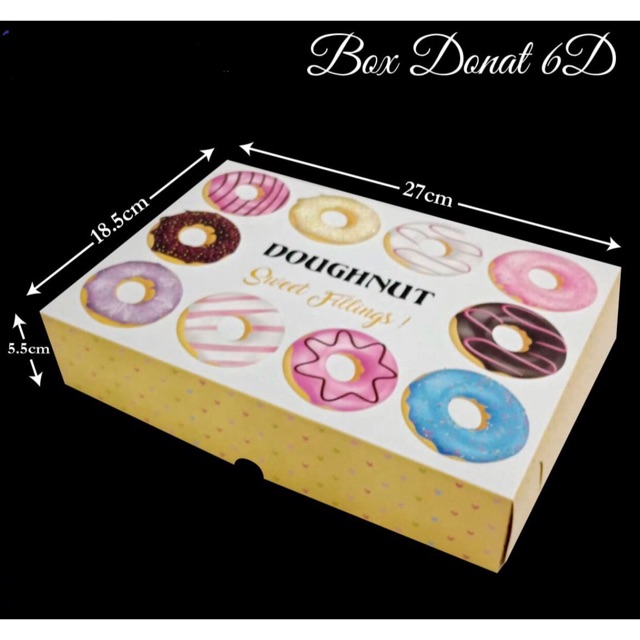 

Box Donat kotak donat box doughnut kotak kue tempat donat kue bolu