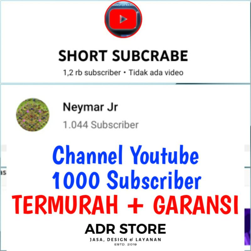 AKUN YOUTUBE 1K SUBS PERMANEN