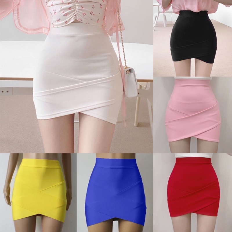PC - Rok Mini Span Cross Import / Mini Skirt Korean Style / Rok Pendek Kekinian