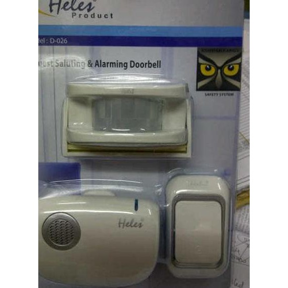 1nvz bell alarm sensor heles d026 | bel d-026 - speaker dan sensor terpisah nbut
