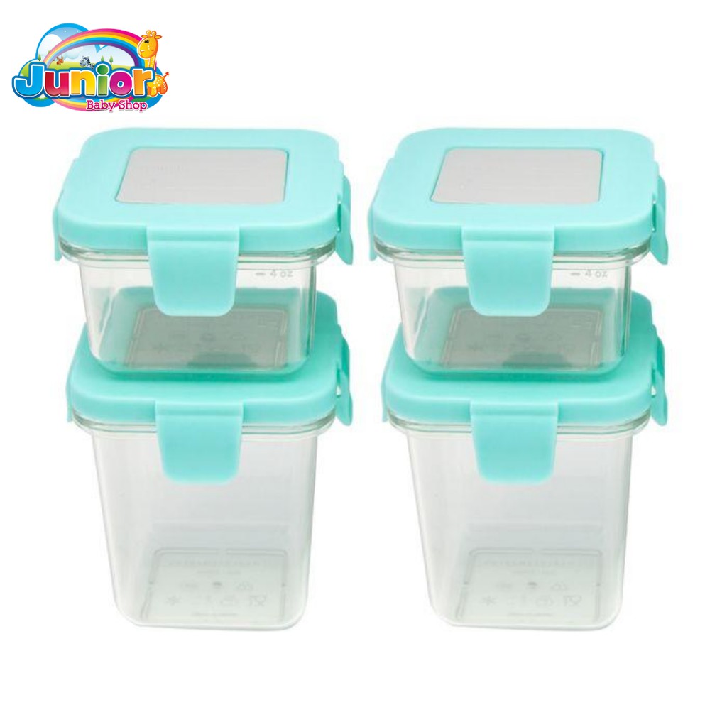 Marcus &amp; Marcus Tritan Air Tight Container 120mlx2pcs + 240mlx2pcs