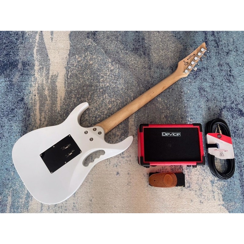 Paket Gitar Ibanez Jem Flower Warna Putih-3